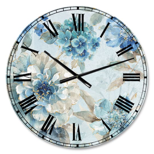 Designart 'Indigold Watercolor Lovely Bird Iv Traditional Wall Clock
